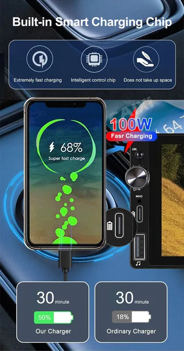 6.9" Universal 1 Din Wireless CarPlay Android Auto Car Radio Multimedia Video Player FM Stereo 1Din MP5 Receiver Camera
