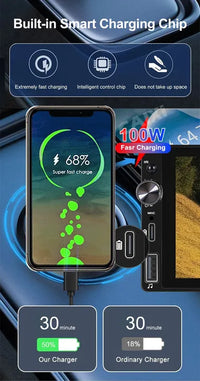 6.9" Universal 1 Din Wireless CarPlay Android Auto Car Radio Multimedia Video Player FM Stereo 1Din MP5 Receiver Camera
