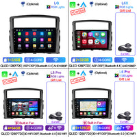 LEHX 8 Core 5G Car Radio Video Player Android 12 2 Din for Mitsubishi Pajero 4 V80 V90 2006-2014 Carplay GSP Car DVD Player