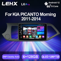 LEHX L6 Pro 8Core 4G+5G Wifi 2 Din Android Auto Stereo Car Radio for Kia Picanto 2011- 2014 Carplay GPS Radio Car DVD Player